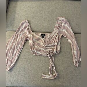 Crossed Wrap Crop Top